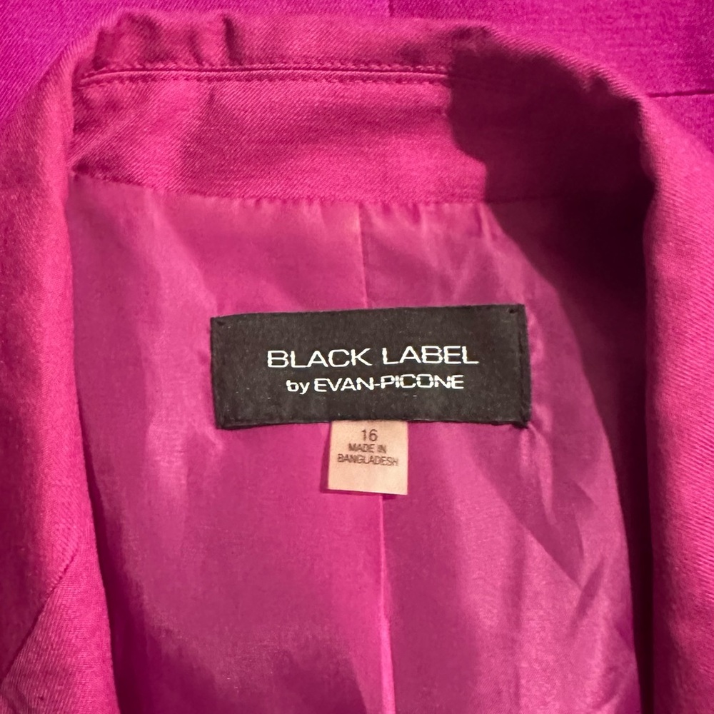 Black Label by EVAN PICONE
Fuchsia Blazer Size 16 - Picture 8 of 9